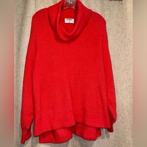 Old Navy Women's Bright Red Cowl Neck Sweater